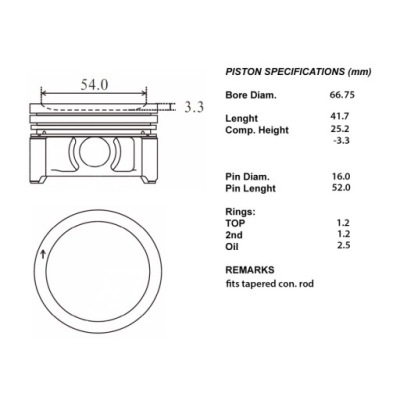 100-00105 комплектный двигатель pistons set 025 iap quality parts фото №1