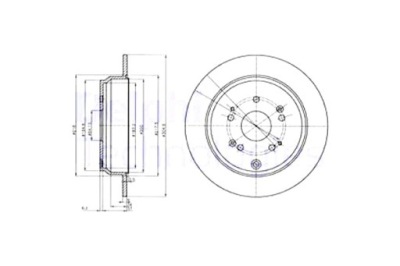 Delphi тормозные диски тормозные 2szt. задняя acura rdx honda cr-v ii cr-v iii фото №1