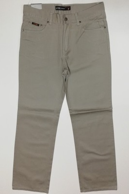 Spodnie jasne proste szerokie nogawki Li You 77 cm