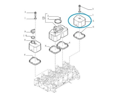 КРИШКА КЛАПАНА NEW HOLLAND CASE STEYR 504065040