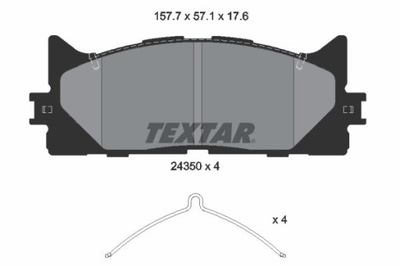 TEXTAR 2435001 КОЛОДКИ ГАЛЬМІВНІ