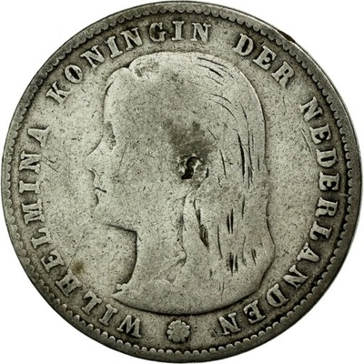 Moneta, Holandia, Wilhelmina I, 25 Cents, 1897, VF