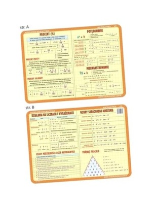 PODKŁADKA EDU. 031 - PROCENT, POTĘGOWANIE...