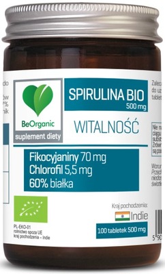 SPIRULINA BIO 500 mg 100 tab. BeOrganic