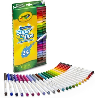 Flamastry Mazaki Zmywalne Crayola 24 SZTUKI Supertips