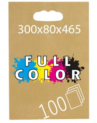 Torebka papierowa z kolorowym nadrukiem na prezent S30x8x46cm 100 szt. CMYK