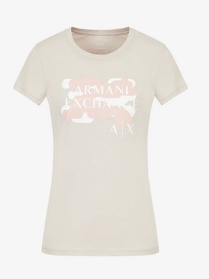Armani Exchange t-shirt 3RYTEE YJDGZ 1775 beżowy M