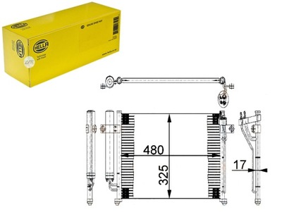 Конденсатор радиатор кондиционера hella 976061c200 фото №1