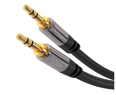 KabelDirekt Kabel audio AUX minijack 3,5mm czarny 2m