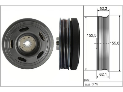 Ina шків колінчастого вала колінчастого renault 1,3tce фото №1