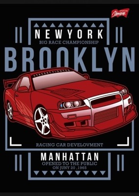 Zeszyt A5 16k krata Unipap Brooklyn