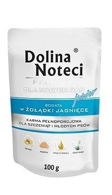 Dolina Noteci Premium Junior ŻOŁĄDKI JAGNIĘCE mokra karma saszetka 100g