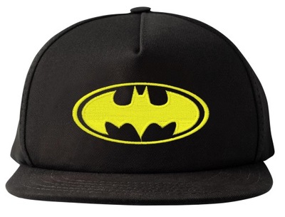 Czapka Snapback Batman Logo DC Black Z Płaskim Daszkiem Haft