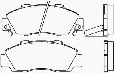 КОЛОДКИ ТОРМОЗНЫЕ ПЕРЕД HONDA ACCORD 93-, CR-V 95-