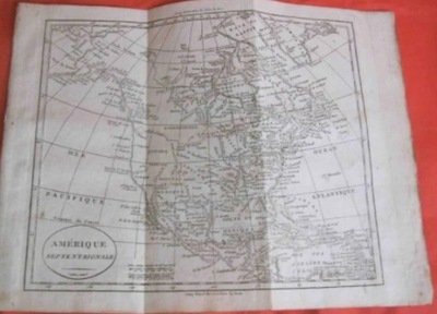 Mapa Ameryki Północnej Chevalier Roujoux 1829 r