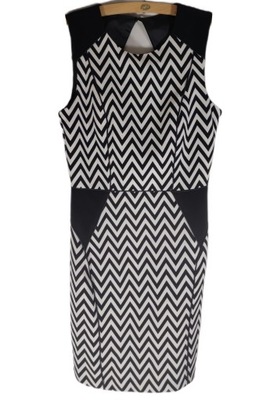 H&M nowa biało czarna elegancka sukienka 38
