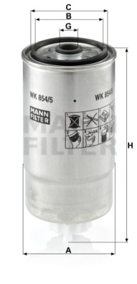 Фильтр топлива mann-filter wk 854/5 фото №1