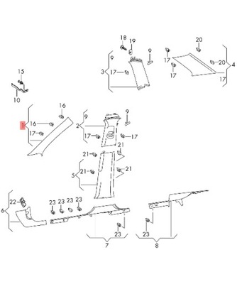 CUERPO PROTECCIÓN DE SOPORTE IZQUIERDA SKODA KODIAQ 17- 565867233C  