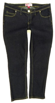 PEACOCK spodnie damskie jeansy rurki SKINNY navy NEV 42/44