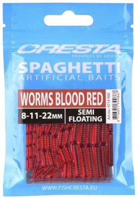 Sztuczne robaki Cresta Spaghetti Worms Blood Red