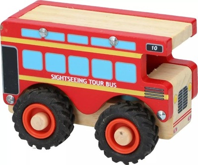 Pojazd autko drewniane zabawka dla dziecka MARIONETTE Bus Autobus