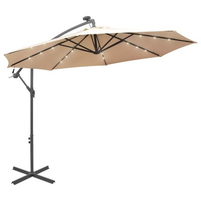 Parasol klasyczny VidaXL beże i brązy 300 x 250 cm