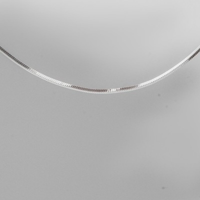 Srebrny łańcuszek żmijka czterokątna 1 mm 42 cm srebro 925