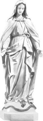 Figurka M.Bożej Niepokalanej z żywicy 65 cm biała