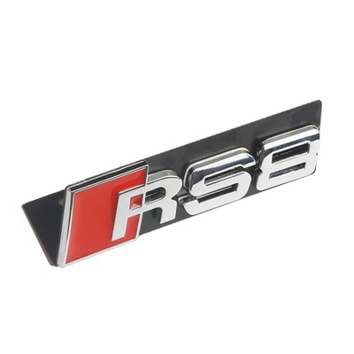 REJILLA DE RADIADOR EMBLEMA INSIGNIA PARTE DELANTERA AUDI RS3 RS4 RS5 RS6 RS7 RS8 - 10.5X3.2CM  