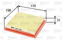 VALEO FILTER AIR NISSAN MICRA 92-/K12 02-/NOTE E11 05-  