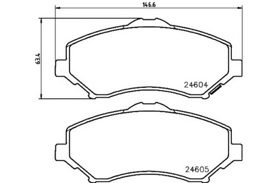 HELLA КОЛОДКИ ГАЛЬМІВНІ CHRYSLER GRAND VOYAGER V 3.