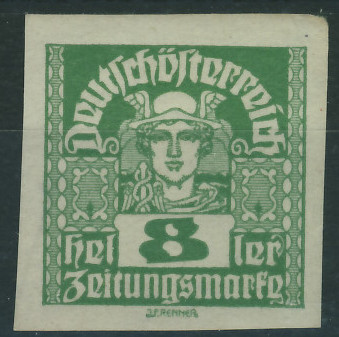 Austria 8 heller - Zeitungsmarke