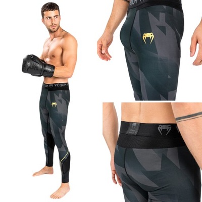 Legginsy męskie Venum Razor Spats Czarne r. xxl