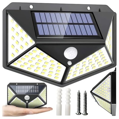 Lampa Solarna 100 LED z Czujnikiem Ruchu i Zmierzchu