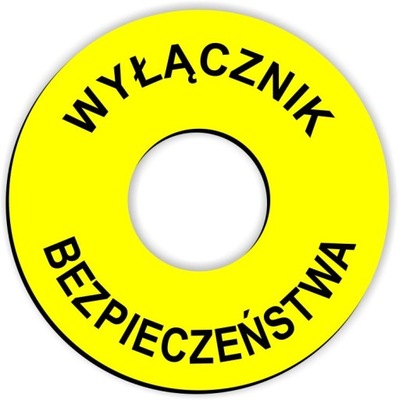 TABLICZKA opisowa WYŁĄCZNIK BEZPIECZEŃSTWA szafa sterownicza grawer