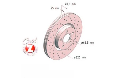 Zimmermann гальмівні диски гальмівні 2szt volvo s40 ii 04-1 фото №1