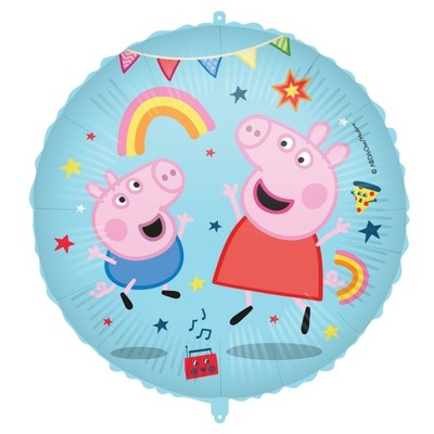 BALON FOLIOWY OKRĄGŁY PEPPA PIG MESSY PLAY 18 CALI GODAN