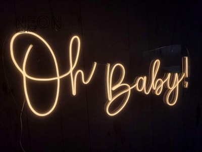 Oh baby napis LEDOWY LED Neon LEDON