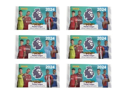 SASZETKI PREMIER LEAGUE 2024 6 SZTUK 36 KARTY PIŁKARSKIE DO ALBUMU PANINI