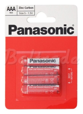 Bateria cynkowo-węglowa Panasonic AAA (R3) 4 szt.