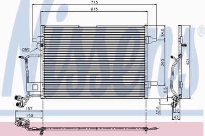 NISSENS 94207 КОНДЕНСАТОР, КОНДИЦИОНЕР