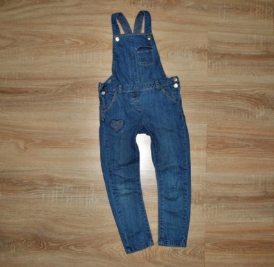 NUTMEG spodnie OGRODNICZKI jeans 110-116 BDB