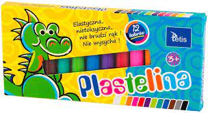 Plastelina szkolna TETIS 15g 12 kolorów KP001-D