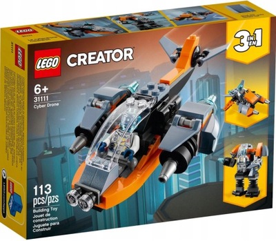 LEGO CREATOR 31111 Cyber DRON MECH Robot 3w1 6+