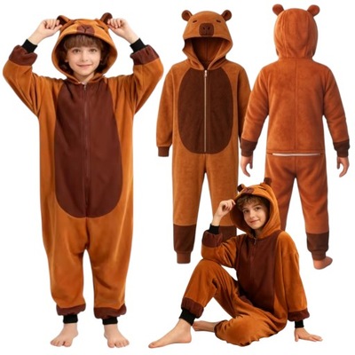 KAPIBARA STRÓJ KOSTIUM PRZEBRANIE KIGURUMI PIŻAMA ONESIE L 128/134