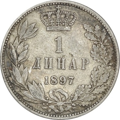 5.SERBIA, ALEKSANDER, 1 DINAR 1897