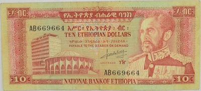 7.fu.Etiopia, 10 Dolarów 1966, P.27.a, St.3+