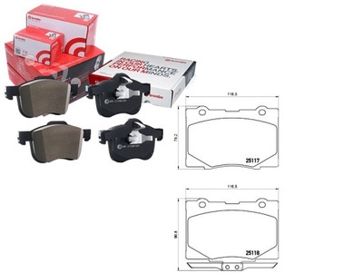 Тормозные колодки тормозные honda legend iv 06- перед brembo фото №1