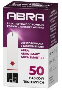 ABRA PASKI TESTOWE DO GLUKOMETRU 50 sztuk