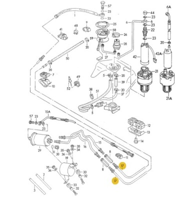 Oryg провода топливные трубки audi 100 c4 a6 1.8 2.0 2.3 2.6 2.8 4a0201544a фото №1